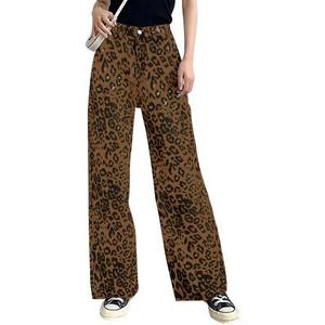 HDLTE Women's 90s Vintage Jeans High Waist Loose Fit Wide Leg Denim Pants with YKK Zipper & 5 Pockets All Seasons Casual Everyday Wear