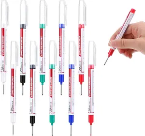 Long Head Deep Hole Marker Pens 20mm Waterproof Permanent Marking Tool for Carpenter Metal Outdoor Work Office School Supplies Stationery 4/5/10/20 Pcs Optional