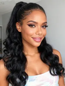 2PCS Yaki Ponytail Set: Wrap Around Curly Pony and Clip-in Hair Extensions, Instant Length & Volume for All Women Wear