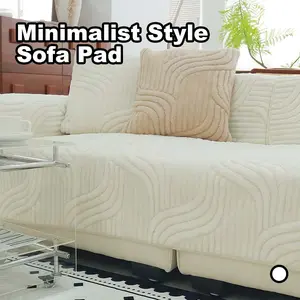 【MeridianHome】Solid Color Sofa Cover, 1 Count Thickened Non-slip Sofa Cushion Cover, Dustproof Sofa Protector, Couch Sofa Protector for Home Living Room Office