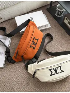 Unisex Nylon Chest Bag Crossbody Phone Case Casual Waist Pack Single Shoulder Large Capacity Sporty Design