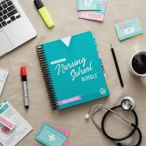 Complete Nursing School Bundle 2026 – Hard Copy Spiral Notebook, Nursing Study Guide, Med Surg, Pharmacology, Fundamentals, Exam Prep Notes