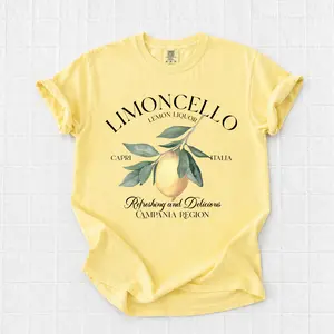 Comfort Colors Limoncello T-Shirt, Vintage Lemon Graphic Tee, Italian Summer Shirt, Amalfi Coast Aesthetic Vacation Top Casual Top,  Aesthetics, Cotton
