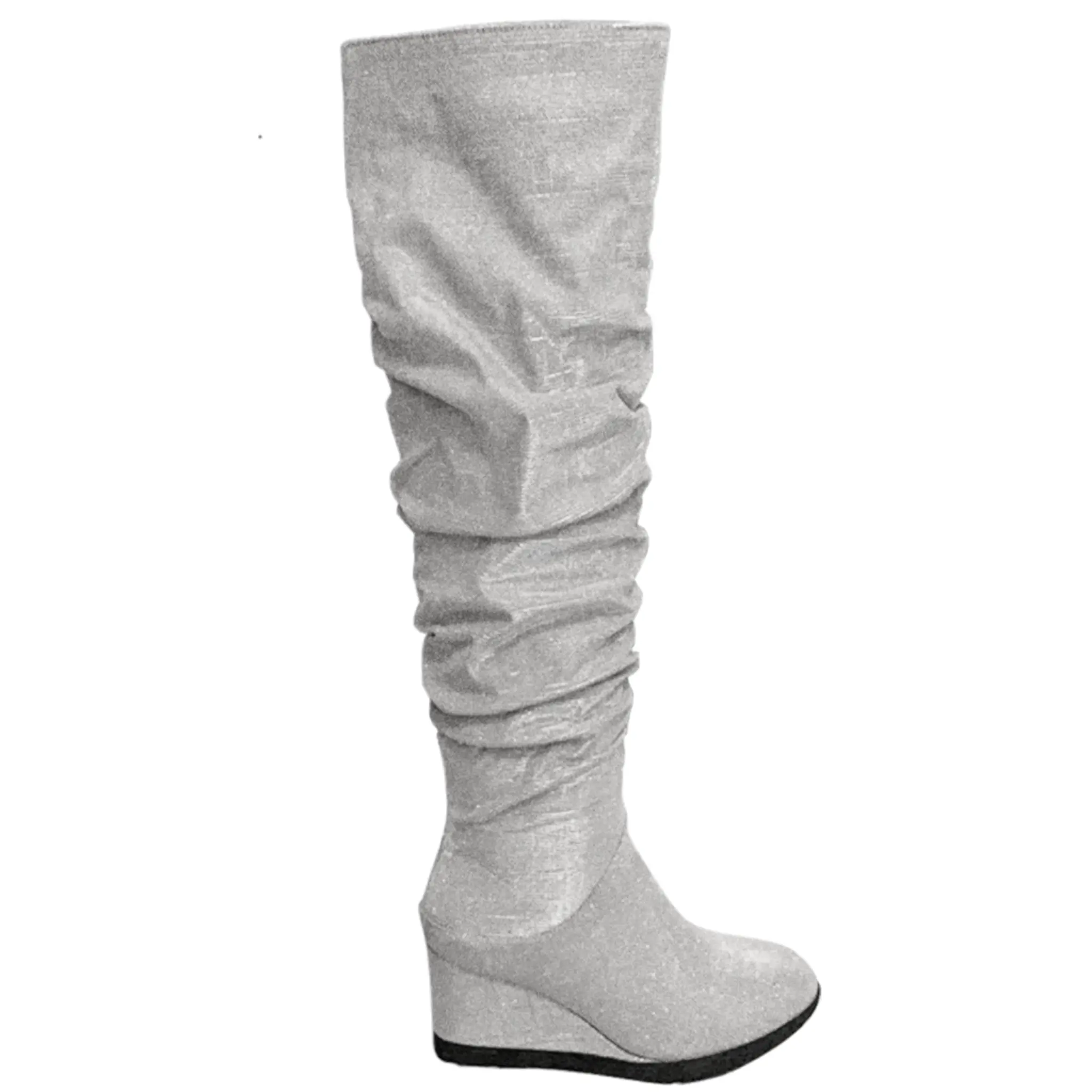 Gigi - Thigh High Glitter Boots