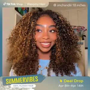 [3 IN 1 HALF WIG] Wavymy Kinky Curly 3 In 1 Seamless Flip Over Half Wig #1B30 Highlight Glueless No Lace Reusable Human Hair for 3 Hairstyles#SummerVibes