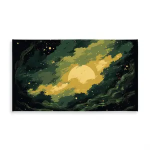MWW C1TCLRGEXU8ZQL 58 x 102 in. Cloudy Star Yellow Indoor & Outdoor Tablecloth for Home Decor