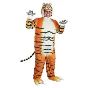 Adult Plus Size Realistic Tiger Costume