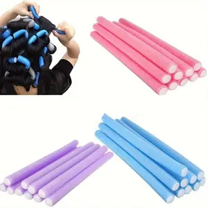 10PCS Flexible Heatless Hair Rollers - Heatless Hair Curlers - Bendy Twist Curling Rods For DIY Soft Foam Curls - Hair Styling Tools For Natural And Salon-Quality Results