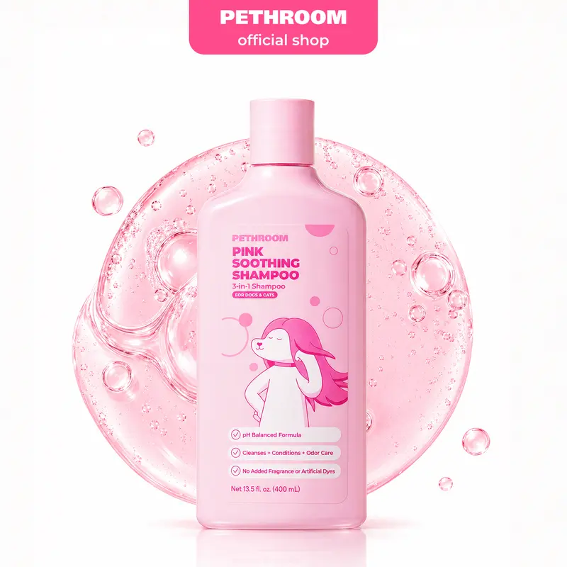 PETHROOM Pink Soothing Shampoo for Dogs and Cats