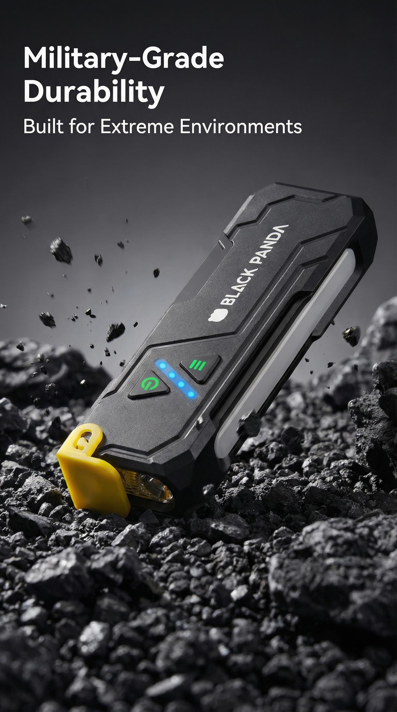 BlackPanda Mini Pocket Flashlight EDC, Ultra Bright Rechargeable water resistance Torch Light