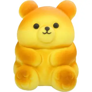 Cute Bear Squishies Toy Super Soft Slow Rising Animal Bears Bread Birthday Gift for Kids,Kawaii Stress Relief Squeeze Toy (Cute Bear Bread)
