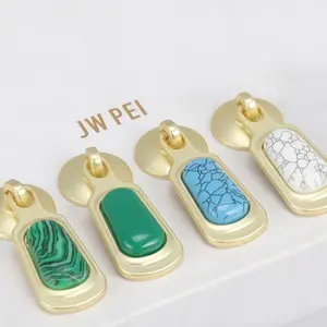 Single Hole Zinc Alloy Handle, Traditional Jade-Like Pull Handle, Solid Brass Color Drawer Cabinet Handle, Elegant Kitchen Hardware