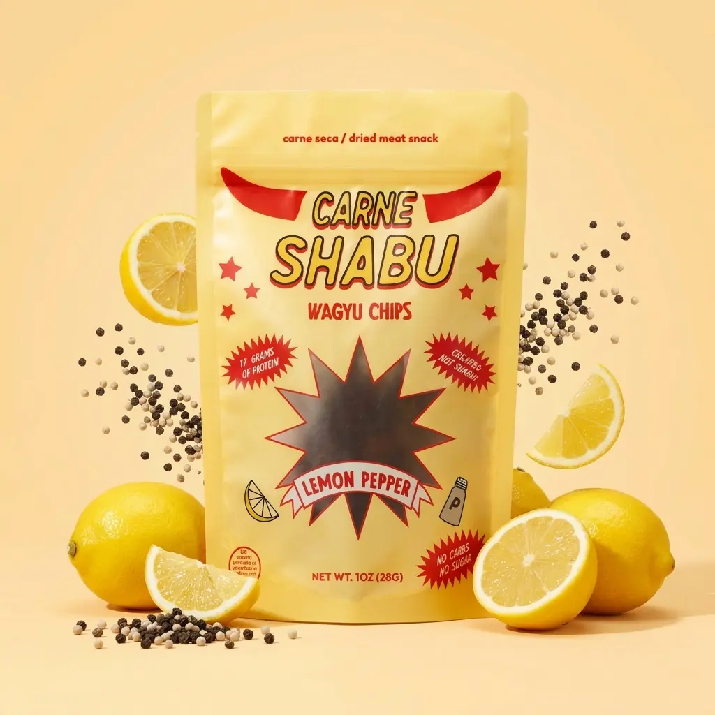 Carne Shabu Wagyu Chips 3-Pack 4 Flavors 17g Protein Dried Meat Snack Carne Seca Beef Jerky