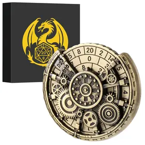 7 in 1 Gear Design Dice Wheel, 1 Count Metallic Dice Turntable, Dice Game Toy, Dice Game Accessories for DND Dice Set, Role Playing Game, Puzzle Game