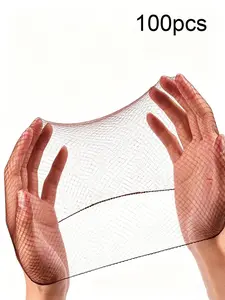 100 Pcs 22 Inch Hair Nets, High Elastic Invisible, Stretchy Fine Mesh, Breathable & Disposable, for Food Service, Ballet, Wigs, Updos