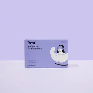 Rest Self Heating Warm Compresses (HSA/FSA Eligible) - Self Heating Eye Masks For Dry Eye Relief and Styes, Travel-friendly, Moisturizing and Hydrating Heated Eye Mask,