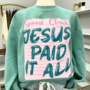 Jesus paid it all oversized sweatshirt Jesus paid it all oversized sweatshirt