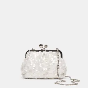 Dolce Vita KENDALL CLUTCH WHITE SEQUIN
