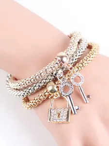 The elastic three piece popcorn bracelet set, Bangles Bracelets Set, is suitable for daily wear, vacation dates, and other occasions, and is also a surprising and exquisite small gift