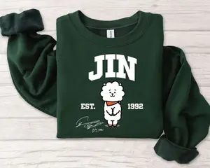Jin Est 1992 Sweatshirt, Hoodie BT21 Chibi Cute Sweater, Gift for fan, KPOP tour 2026