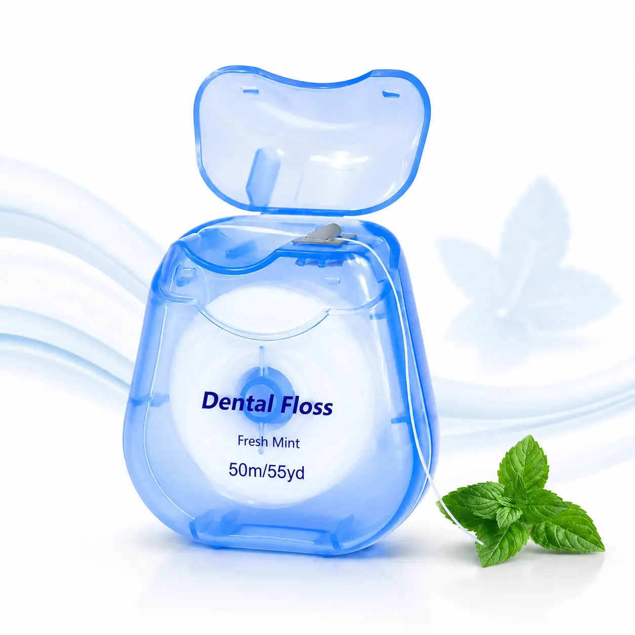 Mint Flavor Dental Floss 50m | Ultra Fine High Strength Removes Plaque & Keeps Mouth Fresh Deep Teeth Cleaning Oral