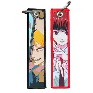 CSM Fabric Anime Keychains - Motorcycle Car Key Chain Key Ring Jet Tag