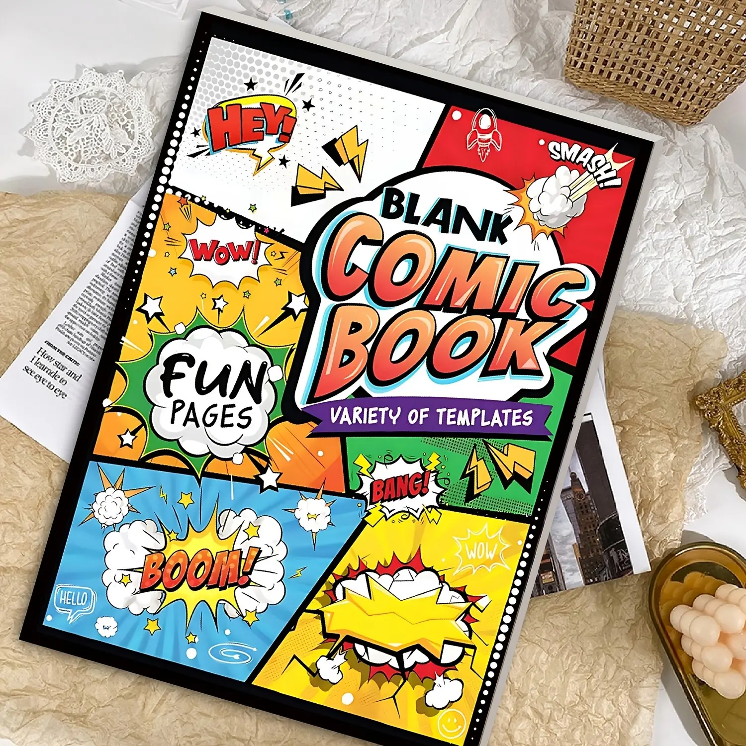 Creative DIY Comic Book Creation Kit, Blank Pages, 24 Multi-Template ...