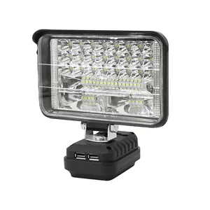 High Brightness LED Work Light Compatible with Makita & Dayi Lithium Batteries, Super Bright Outdoor Floodlight, Portable Emergency Job Site Lamp for Construction Repair Camping, Waterproof Cordless LED Flashlight Tool Light