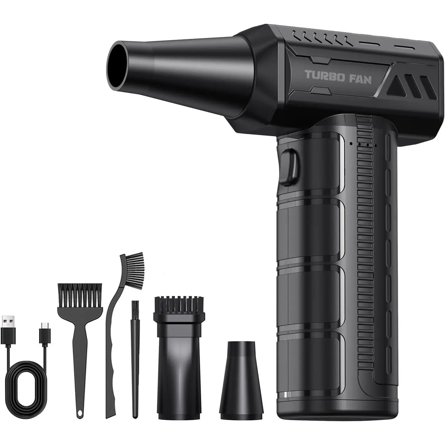 Cordless Electric Compressed Air Duster, 300000RPM Super Power Brushless Blower, 10000mAh Rechargeable, 3-Gear Adjustable Turbo Fan for Car Interior Care, Computer Maintenance