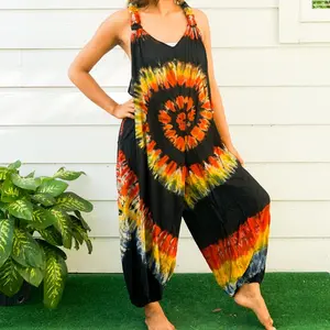 Tie Dye Dungarees Overalls Jumpsuits Rompers Pants