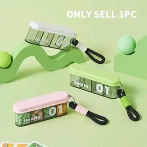 1pc Practical pill classification medicine box, mini medication storage seven days a week, pill moisture-proof and dustproof storage box, Vitamin Organizer, Vitamin Dispenser, suitable for travel carrying, portable small medicine box