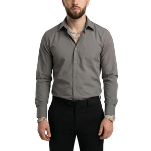 The Apex Primate Charcoal Regular Fit Dress Shirt