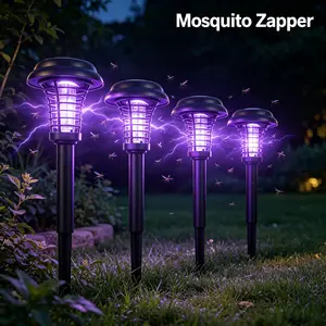 Solar Powered Mosquito Trap – Outdoor Waterproof Bug Zapper, No Wiring Needed, Ideal for Garden, Yard, Picnic, Camping