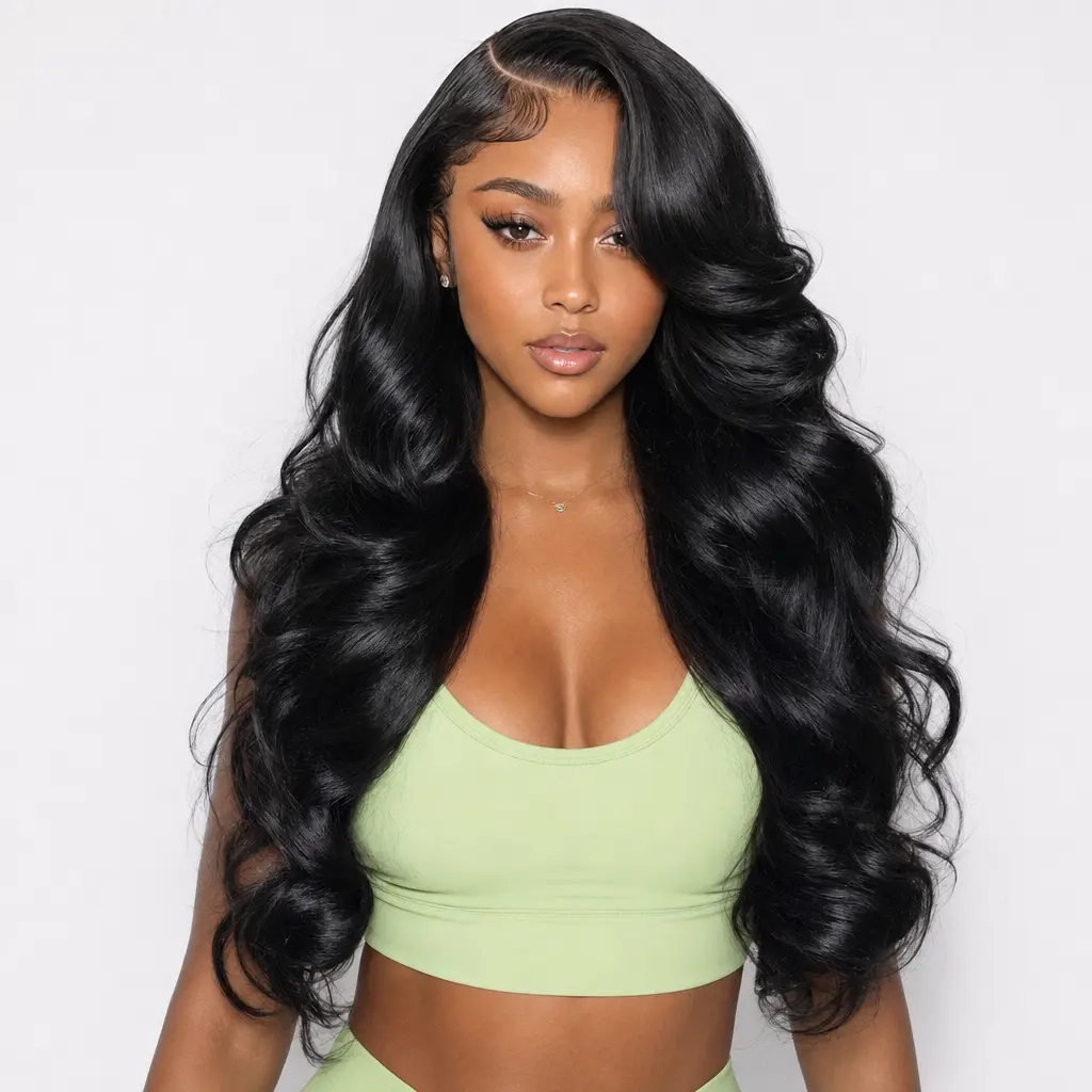 Sherawe Drawstring 13x4 HD Lace Front Wigs Human Hair Wig 180% Density Body Wave Human Hair Wigs for Black Women