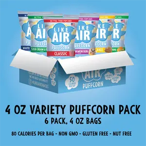 4oz Variety Puffcorn Pack - 6 pack, 4oz bags