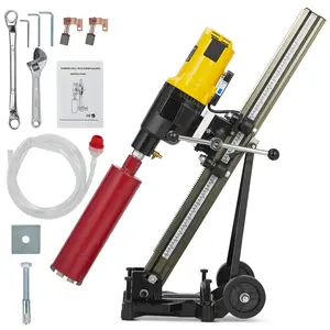 GARVEE 12" Diamond Core Drilling Machine with Stand, 750RPM Stepless Speed, 2600W Power, 1-1/4" Thread, Includes 4.25in Drill Bit for Concrete, Brick, Stone, and Block Wet & Dry Core Drill Rig