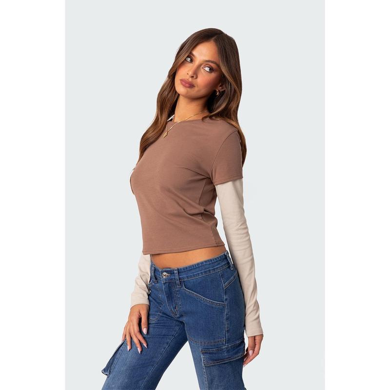 Mood Layered Long Sleeve T Shirt