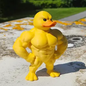 Muscular Leg Duck Statue Craft Duck Entrance Hall Home Desktop Small Ornament | Creative | Birthday Gift | Living Room Room Decoration | Duck | Toy | Healing | Suitable for All Ages | Collectible Room Decor
