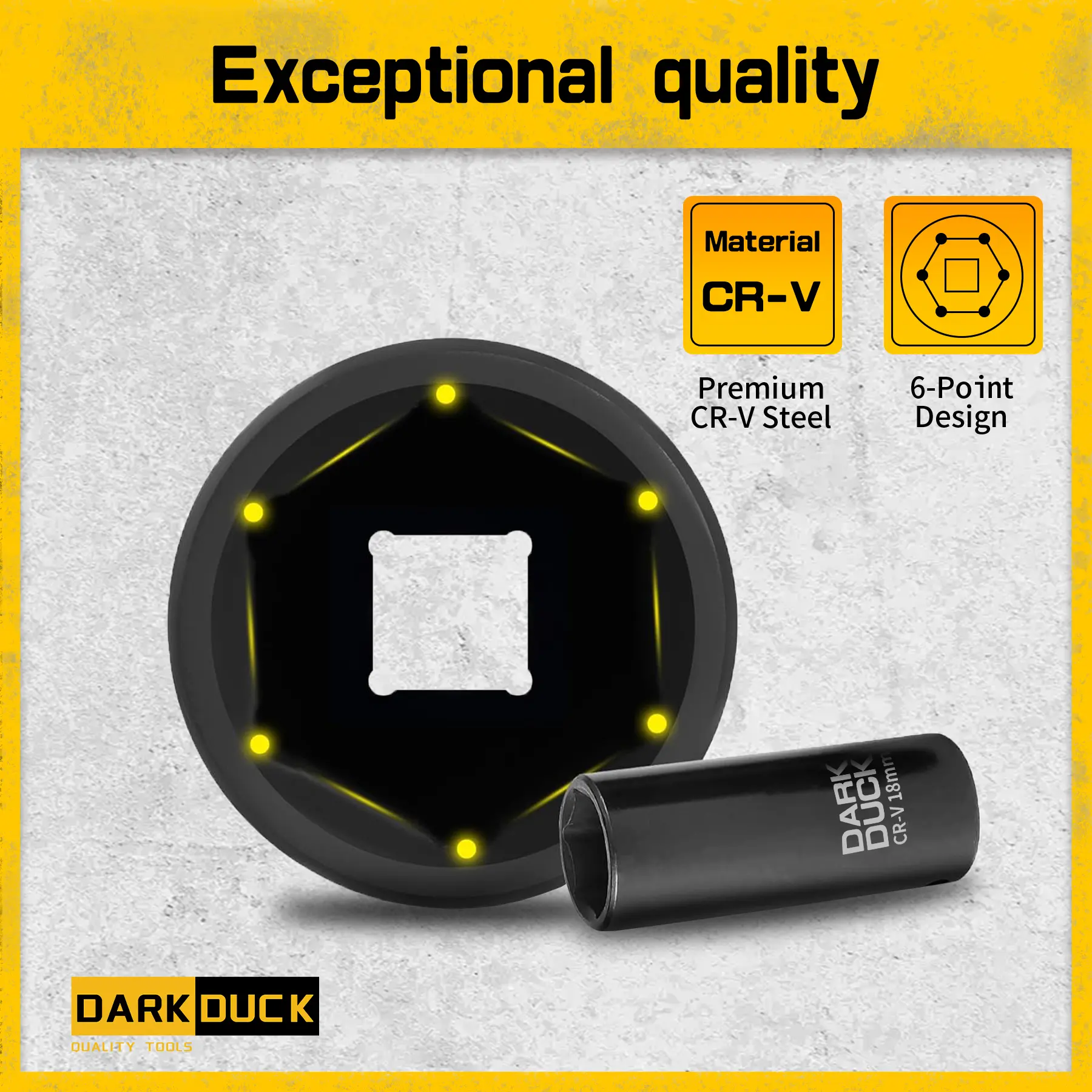 DARK DUCK 50pcs Set Standard SAE (5/16 To 3/4 Inch) and Metric (8