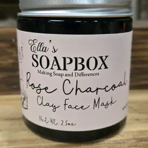 Rose Charcoal Clay Face Mask Powder Concentrate 2.5oz body skin