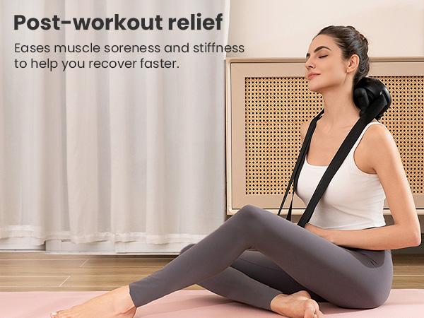 Nekteck Cordless Neck Massager with Heat, Shiatsu Back and Shoulder Massager, Deep Tissue 6D Kneading Massage Pillow for Neck and Back Pain Relief