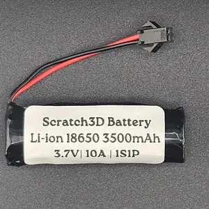 3.7V 3500mAh Li-ion Battery Rechargeable BMS JST-XH 2.54mm Plug