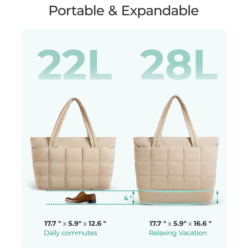 BAGSMART Bubble 22L-28L Expandable Puffer Travel Tote Bag, Puffer Small tote bag with Zipper, Travel Tote Bags Casual Handbags Nurse Bag TikTokShopHolidayHaul BAGSMART Bubble 22L-28L Expandable Puffer Travel Tote Bag, Puffer Small tote bag with Zipper, Travel Tote Bags Casual Handbags Nurse Bag TikTokShopHolidayHaul
