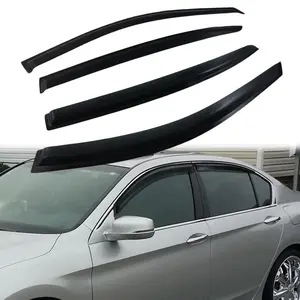 4PCS ABS Sun Shield Window Visor Deflectors Compatible with 2013 - 2017 Honda Accord 4DOOR/Sedan