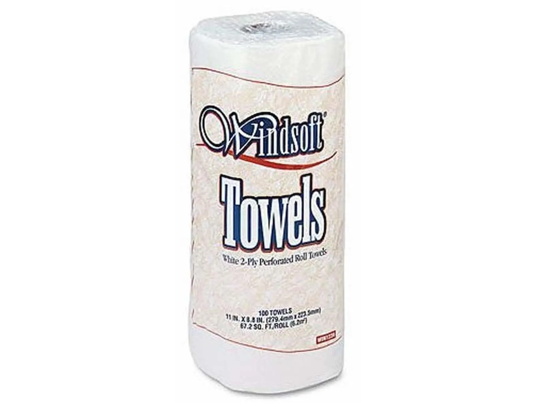 Kelsan 2-Ply Kitchen Towel Roll, White, 85 Sheets