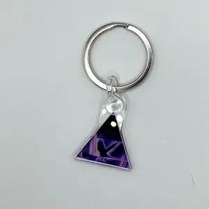 Crow acrylic keychains woman key bag accessory