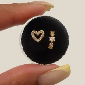 2 Pack Surgical Steel Nose Rings – 20G L-Shape Gold Tone | Mix & Match Designs