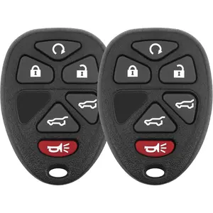 Suitable for 2007-2014 Chevrolet Car Keyless Entry Remote Key Replacement Part, 6 Buttons, 2 Pieces