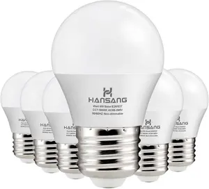 Hansang 6-Pack A15 E26 LED Light Bulbs, 60W Equivalent, 5000K Daylight, 600 Lumen, CRI85+ Eye Protection, 120V Non-Dimmable Standard Base for Ceiling Fans & Appliances