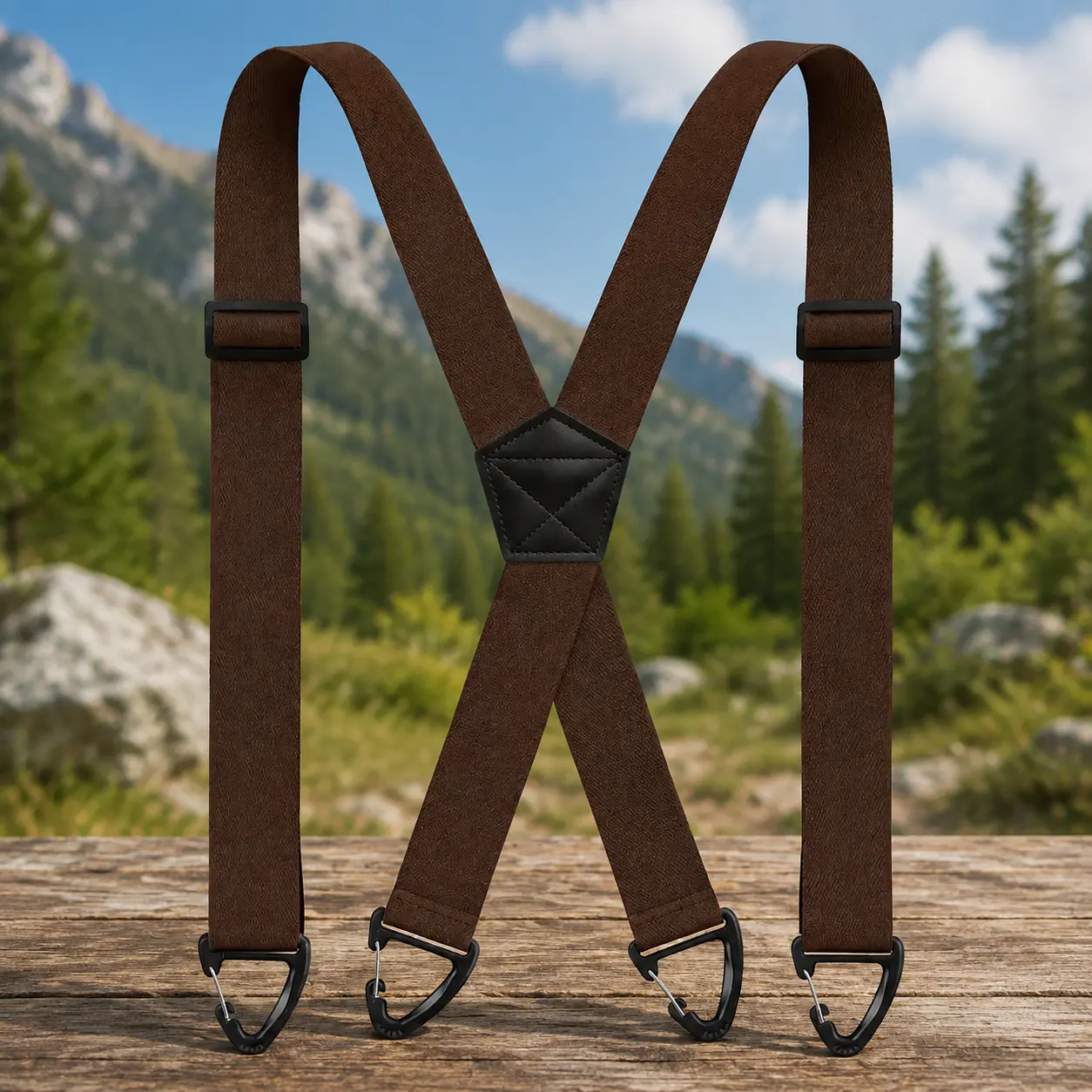 X Back Hidden Suspender 1.5 Inches Heavy Duty Work Suspenders for Men & Women Discreet Under Clothing Adjustable Straps Comfortable Support Durable Design Safety Work Gloves